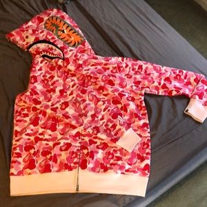 BAPE-Authentic pink camo bape hoodie XL